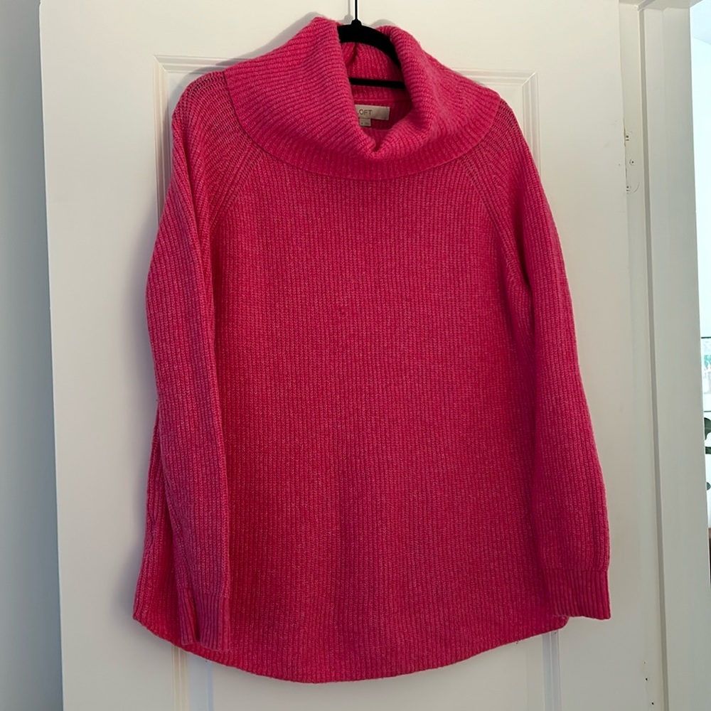 Loft Bright Pink Sweater - Size Medium